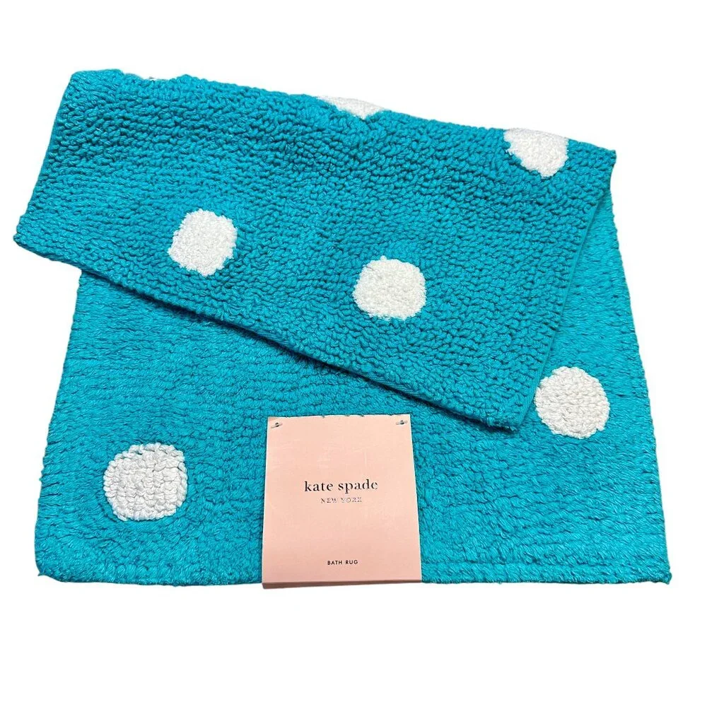 kate spade bath rug polka dot bath rug NWT cotton 17x24in kate spade cotton mat